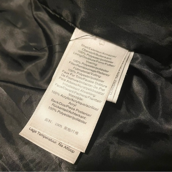 DKNY Women's Black Hooded Puffer Coat Size Small - Picture 10 of 16